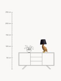 Lámpara de mesa grande de diseño Duck, Pantalla: algodón, Cable: cubierto en tela, Dorado, negro, An 31 x Al 58 cm