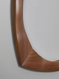 Wandspiegel Emory, Rahmen: PVC-Furnier, Spiegelfläche: Spiegelglas, Rückseite: Mitteldichte Holzfaserpla, Dunkles Holz, B 70 x H 70 cm