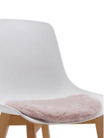 Galette de chaise en fourrure synthétique lisse Mette, Rose