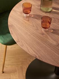 Okrągły stół do jadalni Menorca, różne rozmiary, Blat: płyta pilśniowa średniej , Noga: metal malowany proszkowo, Drewno orzecha włoskiego, czarny, Ø 100 cm