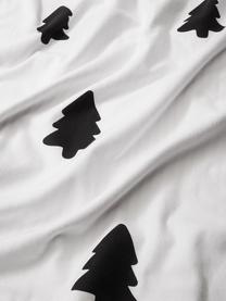 Funda nórdica doble cara de franela invernal Noan, Negro, blanco, Cama 90 cm (155 x 220 cm)