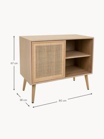 Open dressoir Cayetana van hout, Frame: gefineerd MDF, Poten: gelakt bamboehout, Hout, B 80 cm x H 67 cm