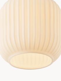 Lampa wisząca z dmuchanego szkła opalowego Milford Mini, Biały, czarny, S 52 x W 14 cm