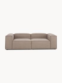 Modulares Sofa Lennon (3-Sitzer), Bezug: 100 % Polyester Der strap, Gestell: Massives Kiefernholz FSC-, Füße: Kunststoff, Webstoff Taupe, B 238 x T 119 cm
