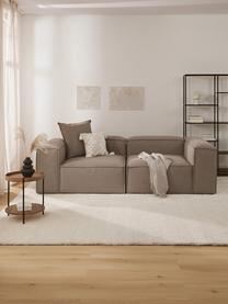 Modulares Sofa Lennon (3-Sitzer), Bezug: 100 % Polyester Der strap, Gestell: Massives Kiefernholz, Spe, Füße: Kunststoff Dieses Produkt, Webstoff Taupe, B 238 x T 119 cm