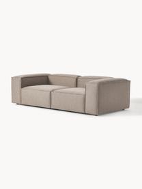 Modulares Sofa Lennon (3-Sitzer), Bezug: 100 % Polyester Der strap, Gestell: Massives Kiefernholz, Spe, Füße: Kunststoff Dieses Produkt, Webstoff Taupe, B 238 x T 119 cm