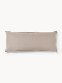 Funda de almohada de percal lavado Debbie, Gris pardo, An 45 x L 110 cm