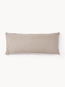 Funda de almohada de percal lavado Debbie, Gris pardo, An 45 x L 110 cm