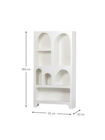 Étagère Zacun, Contreplaqué, enduit, certifié FSC, Blanc, larg. 95 x haut. 180 cm