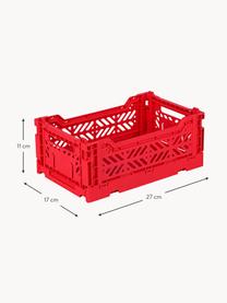 Klappbare Aufbewahrungsbox Mini, B 27 cm, Kunststoff, Rot, B 27 x T 17 cm