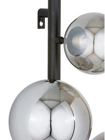 Nástenná lampa so zástrčkou Molekyl, Čierna, sivá