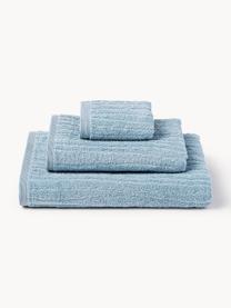 Lot de serviettes de bain en coton Audrina, tailles variées, Gris-bleu, 4 éléments (2 serviettes de toilette et 2 draps de bain)