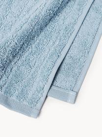 Lot de serviettes de bain en coton Audrina, tailles variées, Gris-bleu, 4 éléments (2 serviettes de toilette et 2 draps de bain)