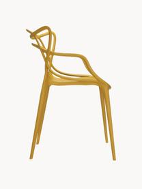 Designové židle s područkami Masters, 2 ks, Umělá hmota, Žlutá, Š 57 cm, V 47 cm