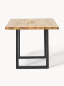 Jídelní stůl z dubového dřeva Oliver, různé velikosti, Olejované dubové dřevo, černá, Š 140 cm, H 90 cm