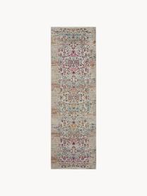 Tapis de couloir oriental à poils ras Kashan, Grège, multicolore, larg. 71 x long. 230 cm
