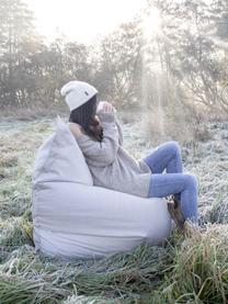 Pouf poire blanc Meadow, Gris clair, larg. 130 cm x haut. 160 cm