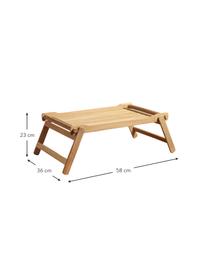 Klappbares Holz-Serviertablett Bed, L 58 x B 36 cm, Teakholz, geschliffen, Teak, L 58 x B 36 cm