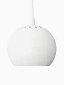 Kleine bolvormige hanglamp  Ball, Mat wit, Ø 12 x H 10 cm