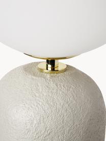 Stehlampe Chakra, Lampenschirm: Opalglas, Lampenfuß: Resin, Grautöne, H 119 cm