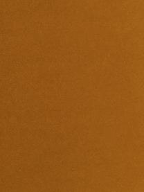 Taburete de bar de terciopelo I Am Not A Macaron, Tapizado: terciopelo de poliéster 3, Estructura: madera de caucho tapizada, Ocre, Ø 41 x Al 78 cm
