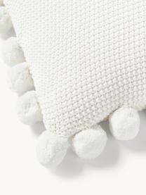 Copricuscino a maglia con pompon Molly, 100% cotone

Il materiale utilizzato in questo prodotto è testato per le sostanze nocive e certificato secondo lo STANDARD 100 by OEKO-TEX® 11.HIN.00050 HOHENSTEIN HTTI, Bianco crema, Larg. 40 x Lung. 40 cm