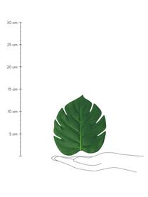 Sottobicchiere a forma di foglia Jungle 6 pz, Materiale sintetico, Verde, Larg. 12 x Lung. 14 cm