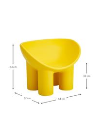 Designové křeslo Roly Poly, Polyethylen vyráběný procesem rotačního lisování, Žlutá, Š 84 cm, H 57 cm