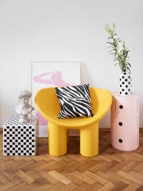 Design fauteuil Roly Poly in okergeel, Polyethyleen, vervaardigd volgens het rotatiegietprocédé, Geel, B 84 x H 57 cm