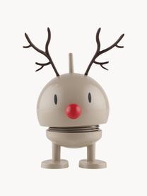 Figura decorativa Hoptimist Reindeer Bumble, Metal, plástico, Beige, negro, rojo, Ø 5 x Al 9 cm