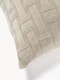 Housse de coussin 50x50 en tricot Gwen, 100% coton, Beige clair, larg. 50 x long. 50 cm