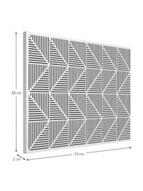 Prikbord Trigon, Metaal, sponsrubber, Wit, B 53 x H 38 cm