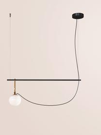 Grote hanglamp nh, mondgeblazen, Lampenkap: mondgeblazen glas, Wit, zwart, Ø 91 x H 32 cm