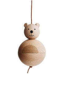 Figura decorativa Bear, Figura: madera de haya y de roble, Madera, negro, Ø 7 x Al 12 cm