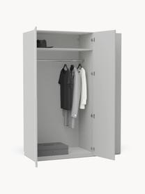 Armario modular Leon, 3 puertas (150 cm), diferentes variantes, Estructura: tablero aglomerado revest, Gris claro, Interior Basic (An 150 x Al 200 cm)