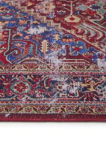 Žinylkový koberec ve stylu vintage Paulo, Červená, modrá, béžová