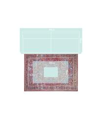 Tapis vintage Paulo, Rouge, bleu, beige