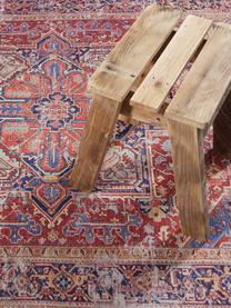 Žinylkový koberec ve stylu vintage Paulo, Červená, modrá, béžová
