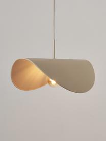 Design hanglamp Kenzie van linnen, Lampenkap: linnen, Lichtbeige, B 55 x D 37 cm