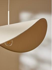 Dizajnové závesné svietidlo z ľanu Kenzie, Svetlobéžová, Š 55 x H 37 cm