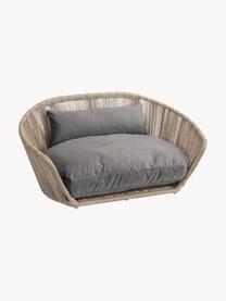 Cuccia per cani da interno-esterno Vogue, Rivestimento: 100% poliestere Il rivest, Struttura: alluminio verniciato a po, Grigio scuro, beige, Larg. 110 x Prof. 74 cm