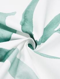 Posteľná bielizeň z bavlneného perkálu Francine, Predná strana: zelená, biela Zadná strana: biela