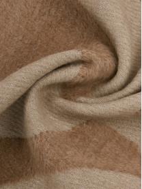 Bavlnená deka so vzorom a prešívaním Grafic, Bledoružová, tehlová