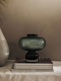 Mundgeblasene Vase Nicola, H 20 cm, Kalk-Natron-Glas, Dunkelgrün, Ø 20 x H 20 cm