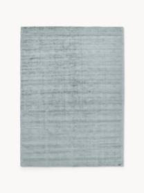 Tapis en viscose tissé main Jane, Gris-bleu, larg. 200 x long. 300 cm (taille L)