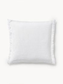 Housse de coussin pur lin avec franges Luana, 100 % pur lin

Le lin est naturellement doté d'un toucher plutôt rugueux et d'un aspect froissé
Sa résistance élevée au accrocs lui confère robustesse et longévité, Blanc, larg. 40 x long. 40 cm