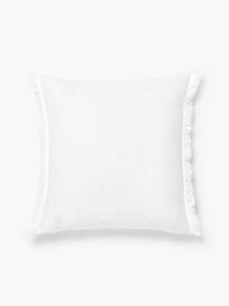 Housse de coussin pur lin avec franges Luana, 100 % pur lin

Le lin est naturellement doté d'un toucher plutôt rugueux et d'un aspect froissé
Sa résistance élevée au accrocs lui confère robustesse et longévité, Blanc, larg. 40 x long. 40 cm