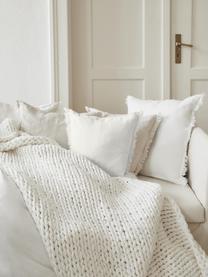 Housse de coussin pur lin avec franges Luana, 100 % pur lin

Le lin est naturellement doté d'un toucher plutôt rugueux et d'un aspect froissé
Sa résistance élevée au accrocs lui confère robustesse et longévité, Blanc, larg. 40 x long. 40 cm