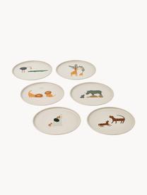 Set di 6 piatti per bambini Remco, 100 % poliestere (75 % PET, riciclato), Bianco latte, multicolore, Ø 20 cm