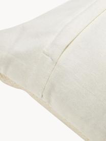 Housse de coussin 45x45 broderie arc-en-ciel Tadea, 100 % coton, Blanc crème, multicolore, larg. 45 x long. 45 cm